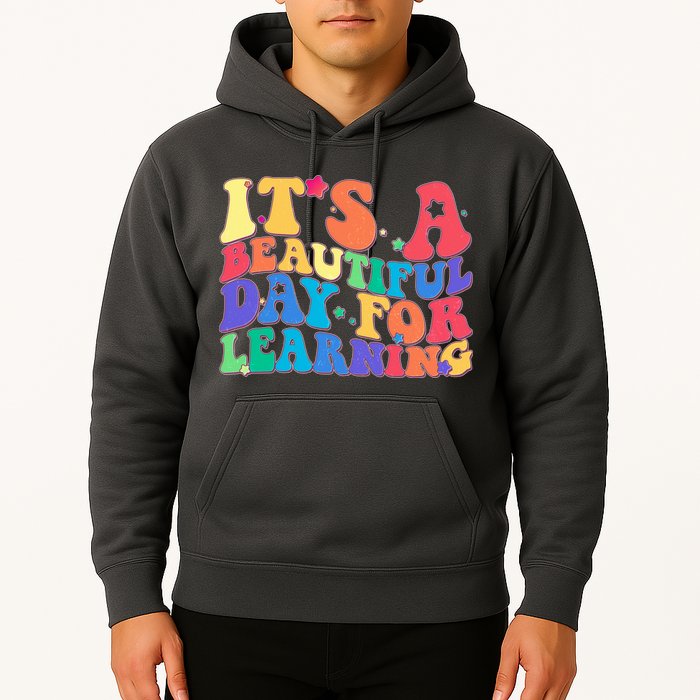 Colorful Retro It's A Beautiful Day For Learning Hoodie