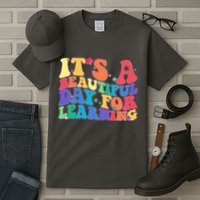 Colorful Retro It's A Beautiful Day For Learning Tall T-Shirt