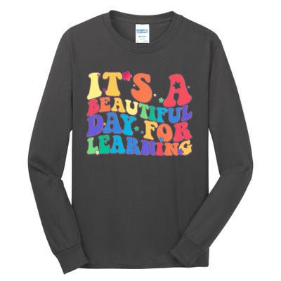 Colorful Retro It's A Beautiful Day For Learning Tall Long Sleeve T-Shirt