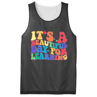 Colorful Retro It's A Beautiful Day For Learning Mesh Reversible Basketball Jersey Tank