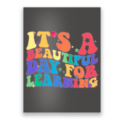 Colorful Retro It's A Beautiful Day For Learning Poster