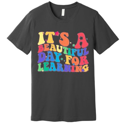 Colorful Retro It's A Beautiful Day For Learning Premium T-Shirt