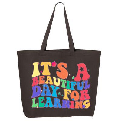 Colorful Retro It's A Beautiful Day For Learning 25L Jumbo Tote