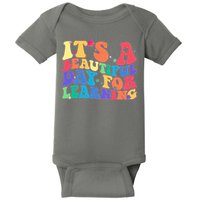 Colorful Retro It's A Beautiful Day For Learning Baby Bodysuit