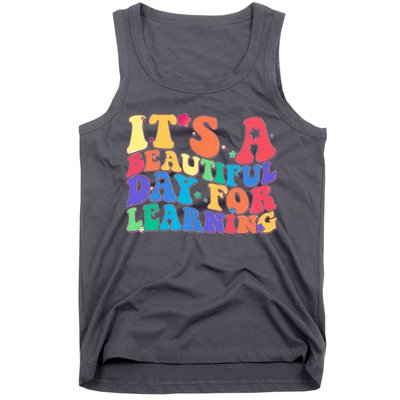Colorful Retro It's A Beautiful Day For Learning Tank Top