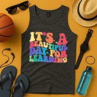 Colorful Retro It's A Beautiful Day For Learning Tank Top
