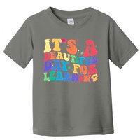 Colorful Retro It's A Beautiful Day For Learning Toddler T-Shirt
