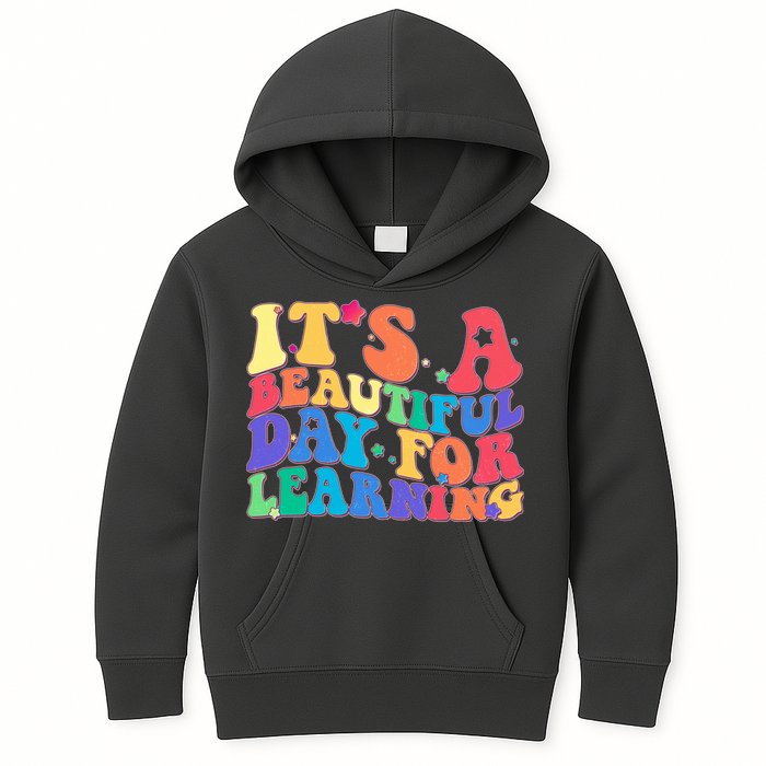 Colorful Retro It's A Beautiful Day For Learning Kids Hoodie