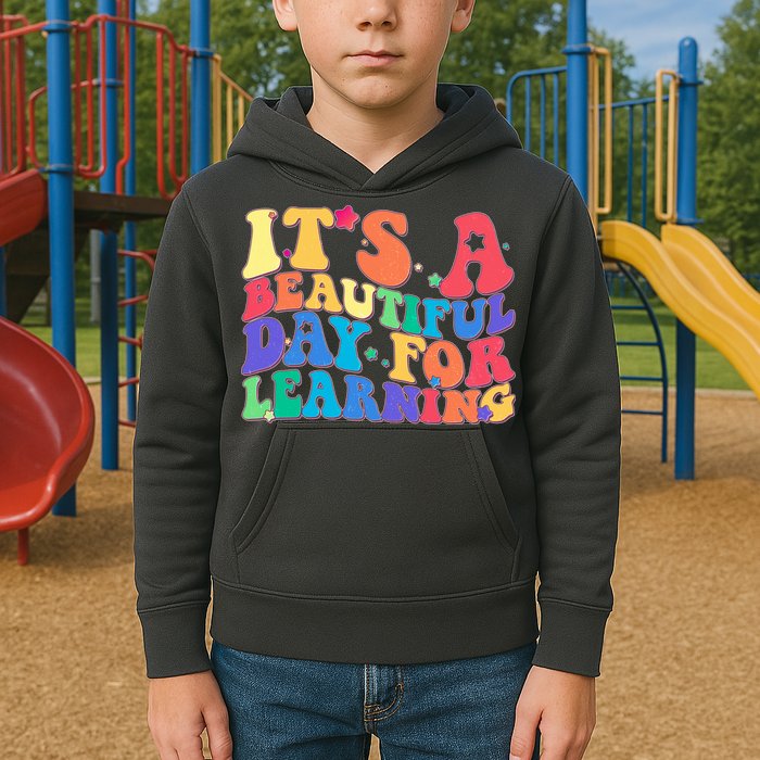 Colorful Retro It's A Beautiful Day For Learning Kids Hoodie