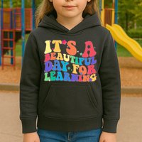 Colorful Retro It's A Beautiful Day For Learning Kids Hoodie