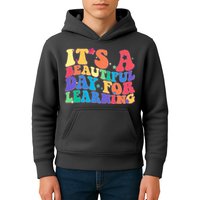 Colorful Retro It's A Beautiful Day For Learning Kids Hoodie
