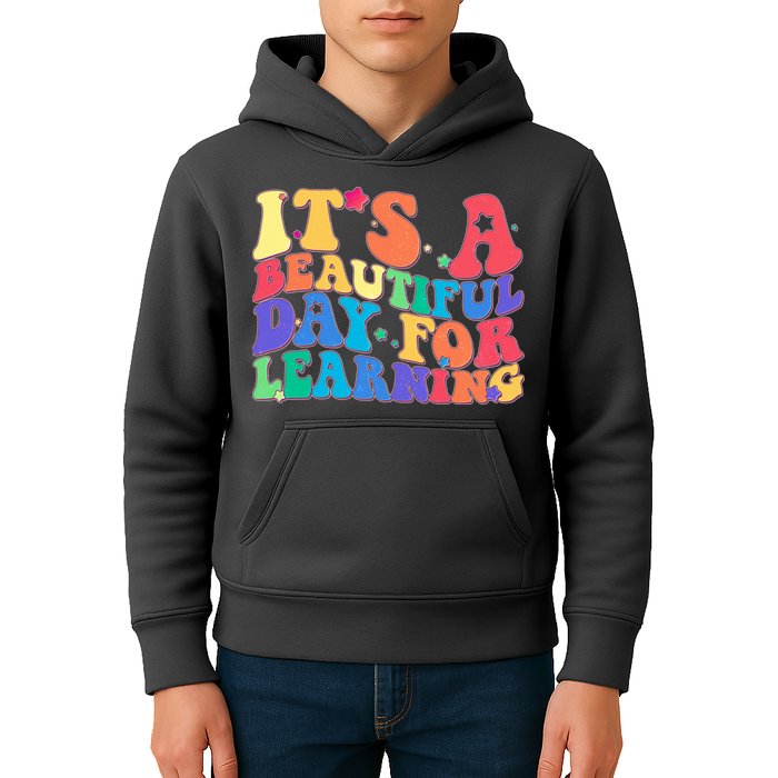 Colorful Retro It's A Beautiful Day For Learning Kids Hoodie