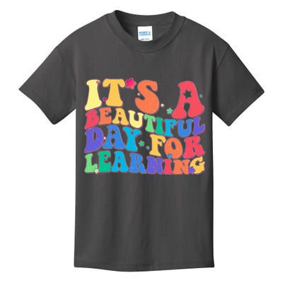 Colorful Retro It's A Beautiful Day For Learning Kids T-Shirt