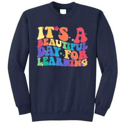 Colorful Retro It's A Beautiful Day For Learning Sweatshirt