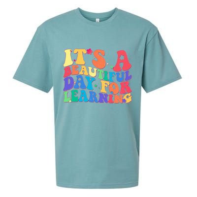 Colorful Retro It's A Beautiful Day For Learning Sueded Cloud Jersey T-Shirt
