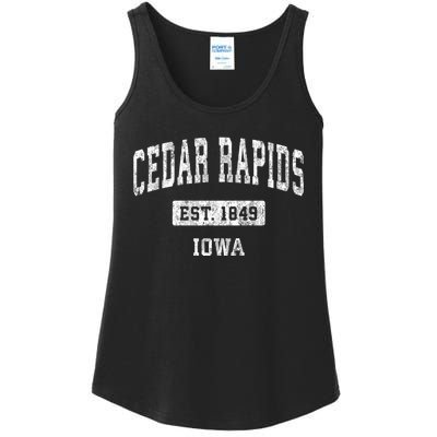 Cedar Rapids Iowa Ia Vintage Sports Ladies Essential Tank