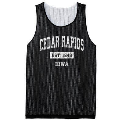 Cedar Rapids Iowa Ia Vintage Sports Mesh Reversible Basketball Jersey Tank