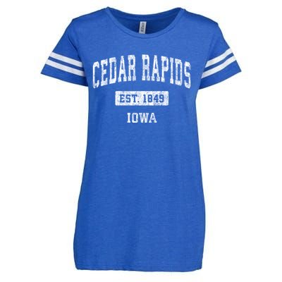 Cedar Rapids Iowa Ia Vintage Sports Enza Ladies Jersey Football T-Shirt