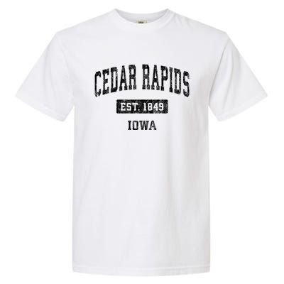 Cedar Rapids Iowa Ia Vintage Sports Garment-Dyed Heavyweight T-Shirt