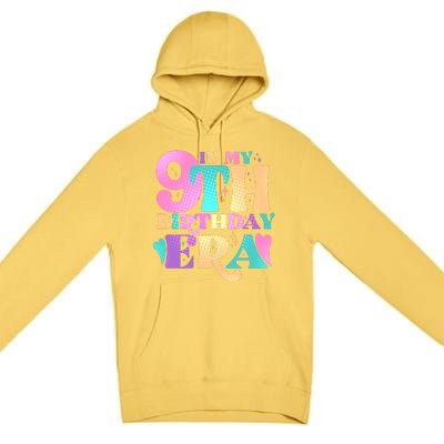 Cute Retro In My 9th Birthday Era Premium Pullover Hoodie