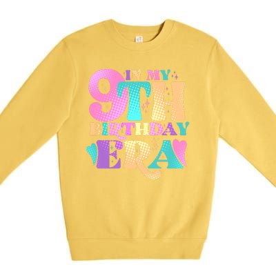 Cute Retro In My 9th Birthday Era Premium Crewneck Sweatshirt