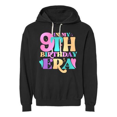 Cute Retro In My 9th Birthday Era Garment-Dyed Fleece Hoodie
