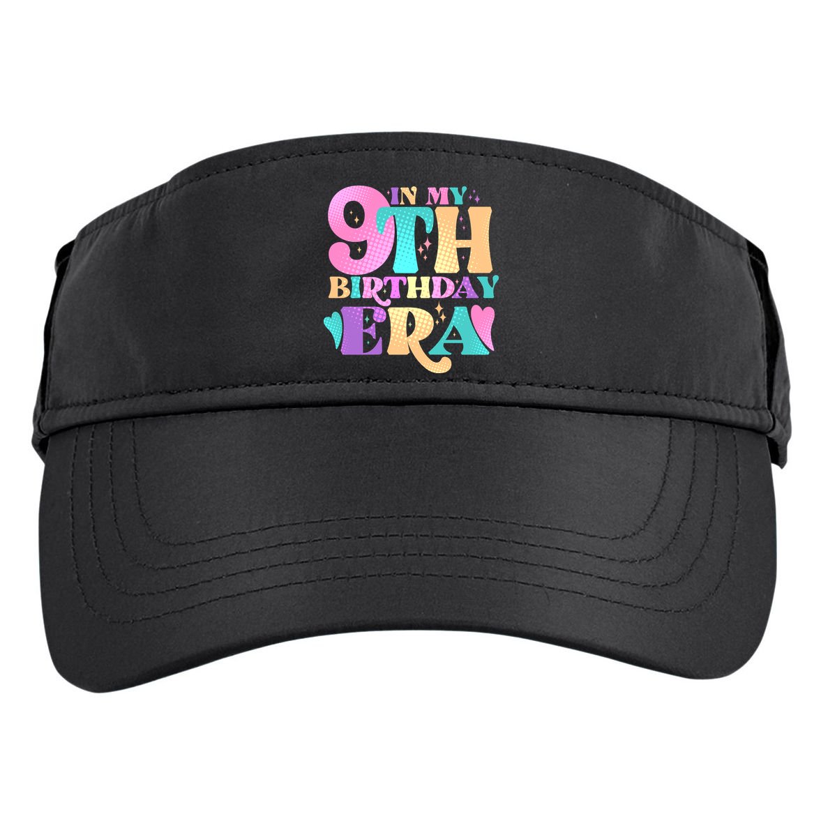 Cute Retro In My 9th Birthday Era Adult Drive Performance Visor