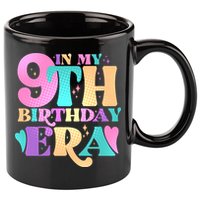 Cute Retro In My 9th Birthday Era 11oz C Handle Ceramic Mug