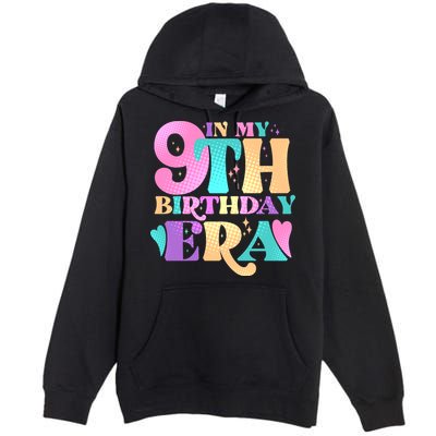 Cute Retro In My 9th Birthday Era Premium Pullover Hoodie