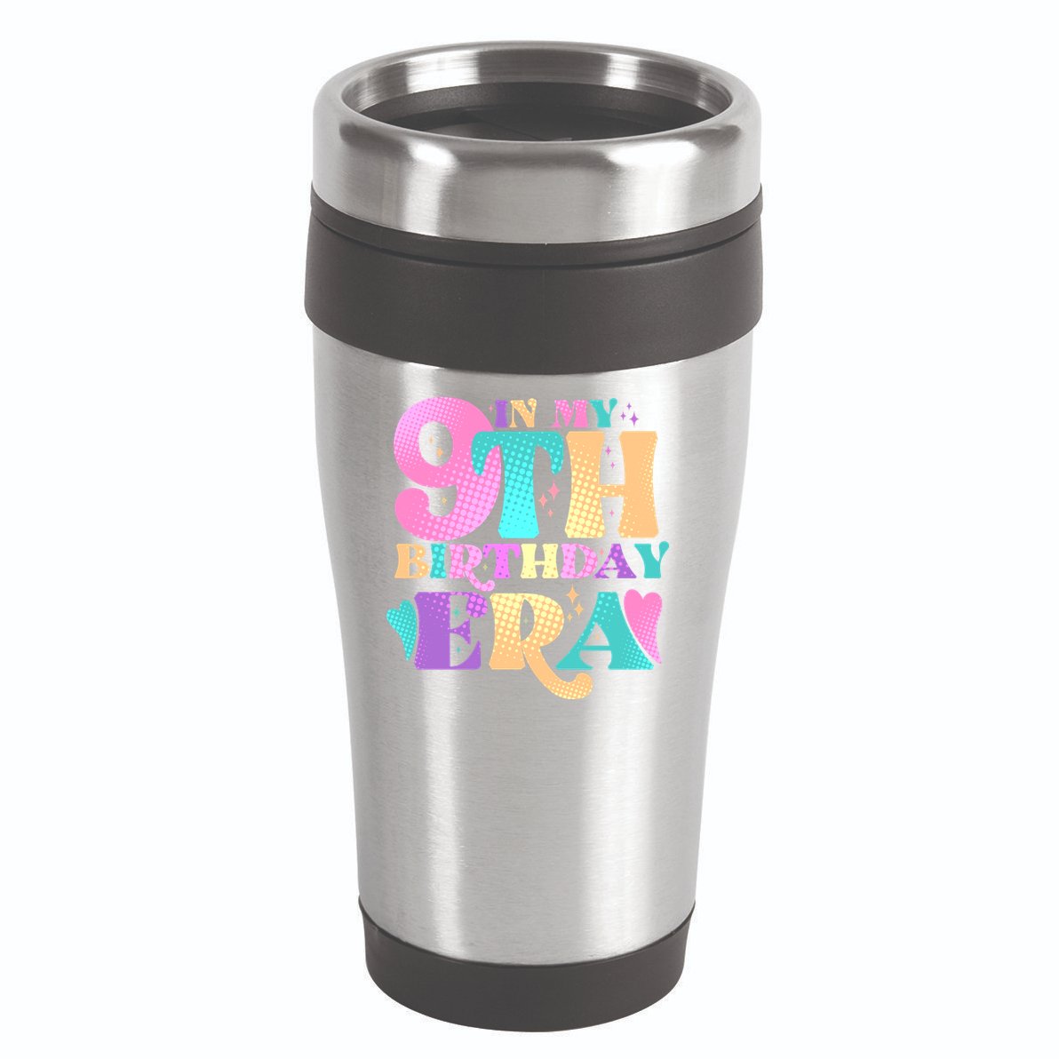 Cute Retro In My 9th Birthday Era 16oz Travel Tumbler