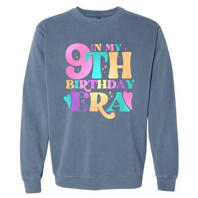 Cute Retro In My 9th Birthday Era Garment-Dyed Sweatshirt