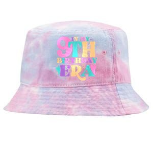 Cute Retro In My 9th Birthday Era Tie-Dyed Bucket Hat