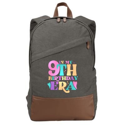 Cute Retro In My 9th Birthday Era Cotton Canvas Backpack