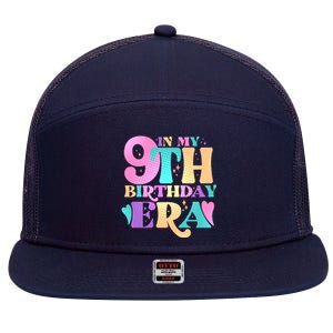 Cute Retro In My 9th Birthday Era 7 Panel Mesh Trucker Snapback Hat