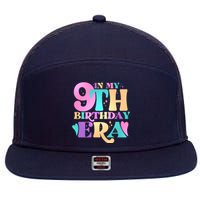 Cute Retro In My 9th Birthday Era 7 Panel Mesh Trucker Snapback Hat