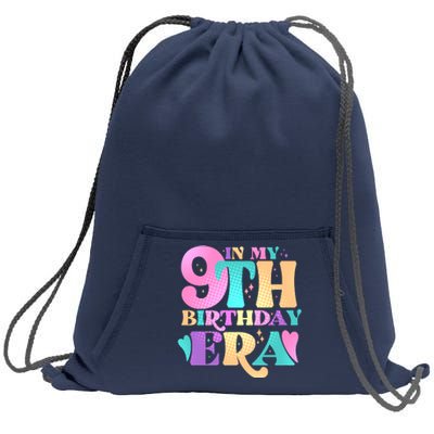 Cute Retro In My 9th Birthday Era Sweatshirt Cinch Pack Bag