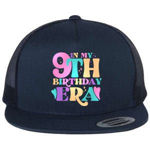 Cute Retro In My 9th Birthday Era Flat Bill Trucker Hat