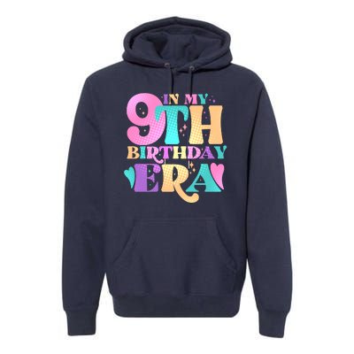 Cute Retro In My 9th Birthday Era Premium Hoodie