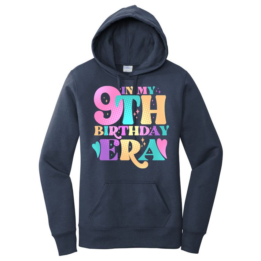 Cute Retro In My 9th Birthday Era Women's Pullover Hoodie