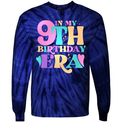 Cute Retro In My 9th Birthday Era Tie-Dye Long Sleeve Shirt