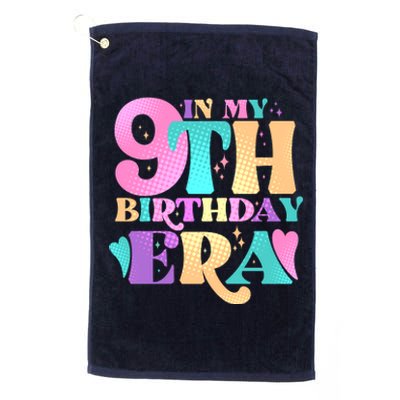 Cute Retro In My 9th Birthday Era Platinum Collection Golf Towel