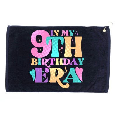 Cute Retro In My 9th Birthday Era Grommeted Golf Towel