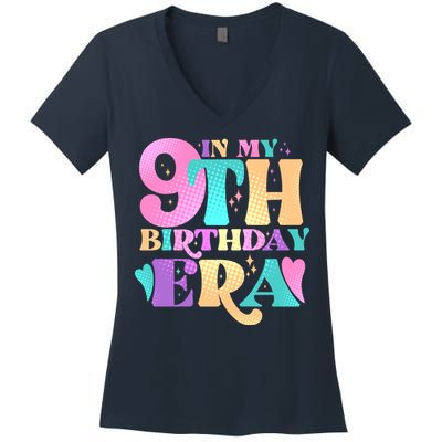 Cute Retro In My 9th Birthday Era Women's V-Neck T-Shirt