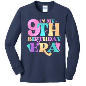 Cute Retro In My 9th Birthday Era Kids Long Sleeve Shirt