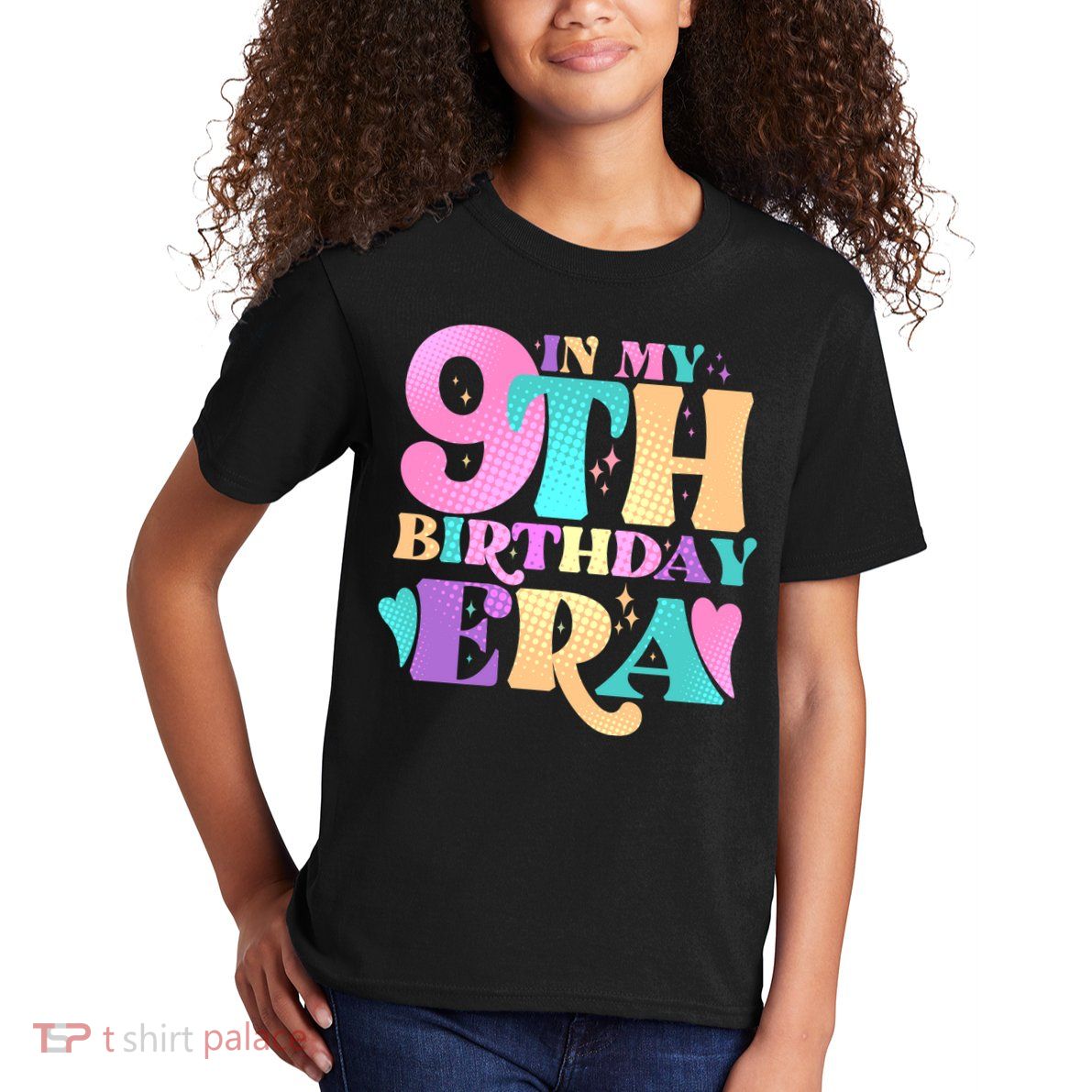 Cute Retro In My 9th Birthday Era Kids T-Shirt