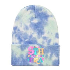 Cute Retro In My 9th Birthday Era Tie Dye 12in Knit Beanie