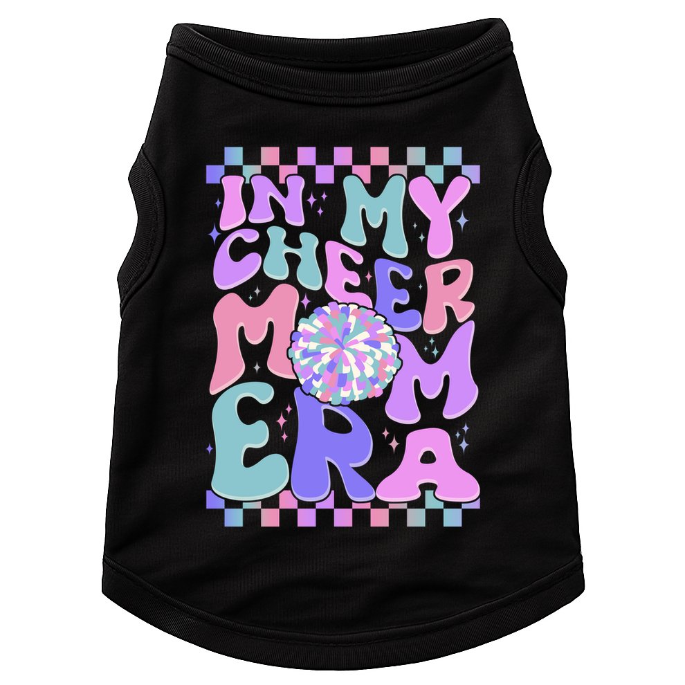 Cute Retro In My Cheer Mom Era Doggie Tank