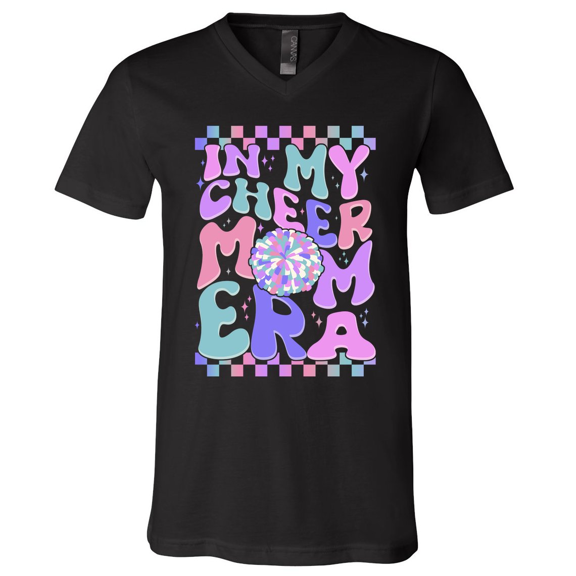 Cute Retro In My Cheer Mom Era V-Neck T-Shirt