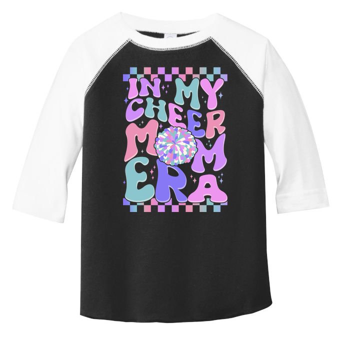 Cute Retro In My Cheer Mom Era Toddler Fine Jersey T-Shirt