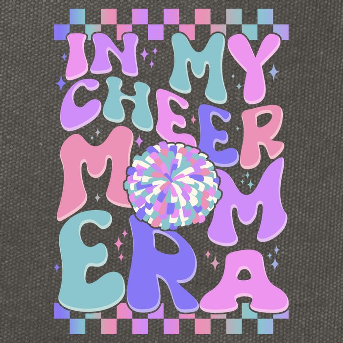 Cute Retro In My Cheer Mom Era Cotton Canvas Backpack
